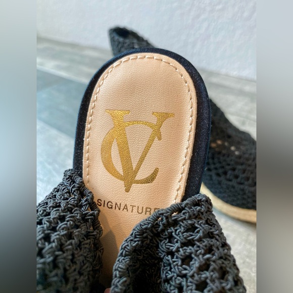 Vince Camuto Signature black platform espadrille sandals 7.5 - Picture 4 of 10